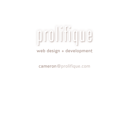 prolifique web design & development
